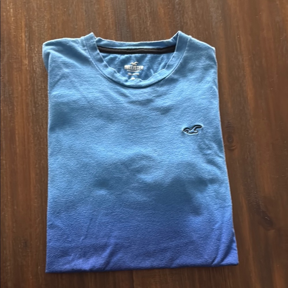 Hollister Men's Blue T-Shirt